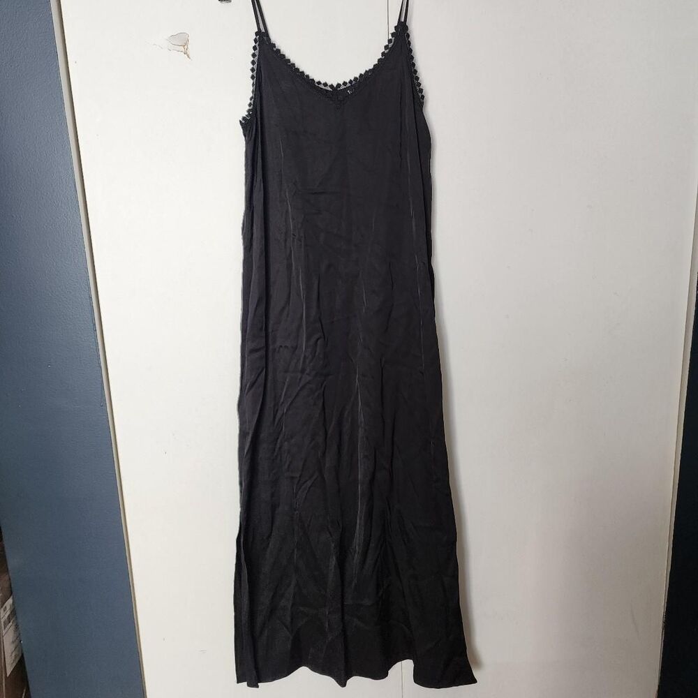 The Kooples womens black viscose maxi tank dress Small Fr 1 New goth minimalist